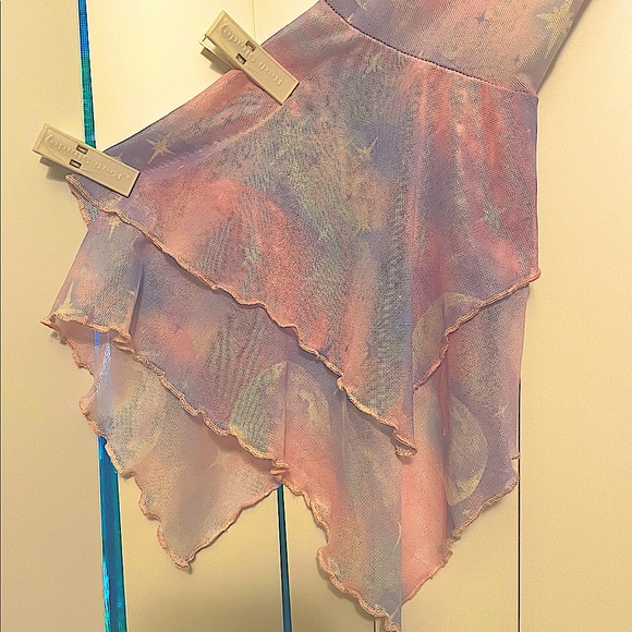 NWOT Sugar Thrillz Ruffled in Space Mini Dress(XL) - Picture 5 of 9